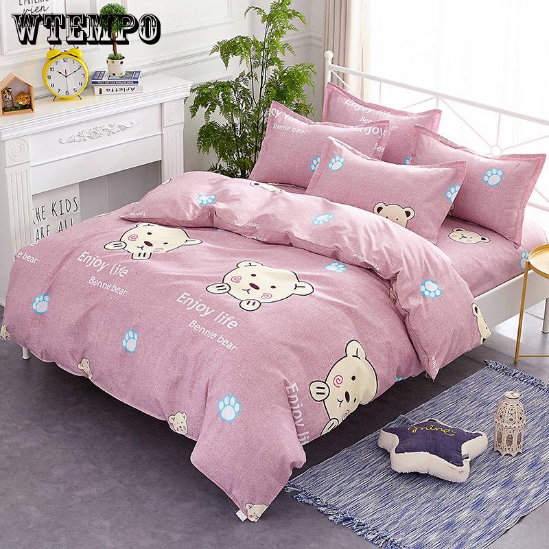 Bedding Set Quilt Cover Single/twin/queen Flower Bedding Set Pillow Case Duvet Cover