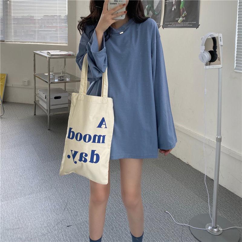 Summer Fall Women's T-Shirt Solid Color Basic Tee Round Neck Long Sleeve Tshirts Couple Women Man Casual Pullover