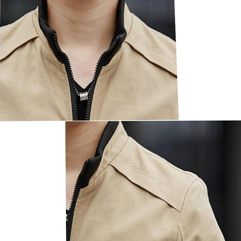 Mens Jackets Autumn Casual Coats Solid Color Mens Sportswear Slim Jackets Male Bomber Jackets 4XL