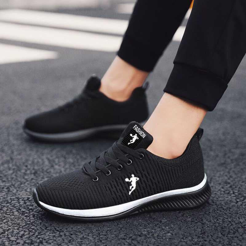 38-45 Men Black Sneakers Wear-resistant Basketball Shoes Breathable Deodorant Outdoor Running Shoes