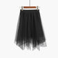 High Waist Bottoming Skirt Loose Short Women's Black Mesh Gauze Skirt Fluffy Ins Solid Color Skirt