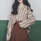 Retro Hooded Christmas Sweater Female Student Korean Loose Casual All-match Outer Wear Thick Autumn  Winter