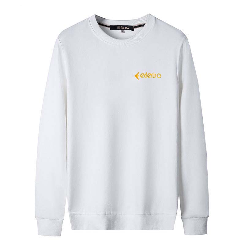 Embroidered Round Neck Sweater Men's Spring New Long-sleeved T-shirt Men's Jacket Plus Size Clothes