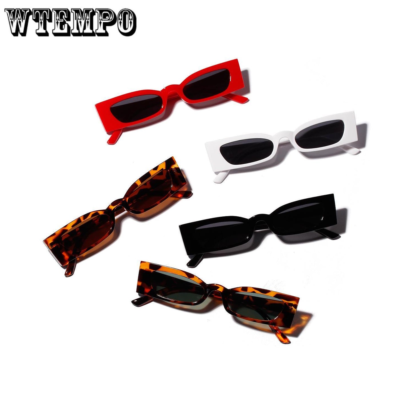 WTEMPO Cat Eye Sunglasses Small Frame Sunglasses Cool Men's Glasses Women's Sunglasses