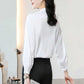 Bow Knot Streamer Bottoming Shirt Top Women's Spring and Summer Fashion Professional Temperament Blouses
