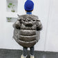 Girls' Warm and Windproof Down Jacket Mid-length Jacket White Duck Down Children's Wear