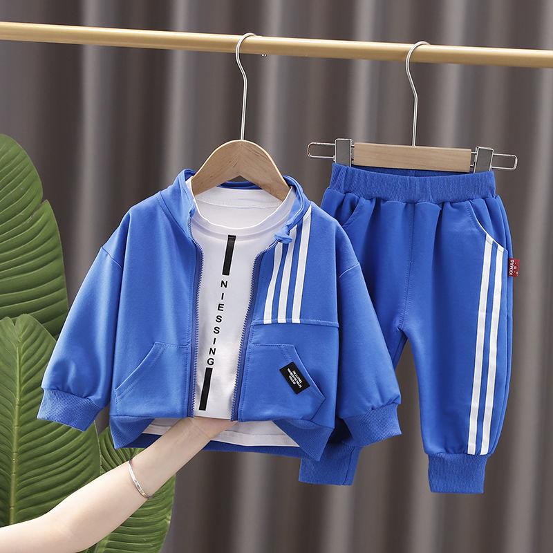 Boys and Girls Spring and Autumn Suits Children's Sports Suits Leisure Suits Three-piece Sets Children's Clothing