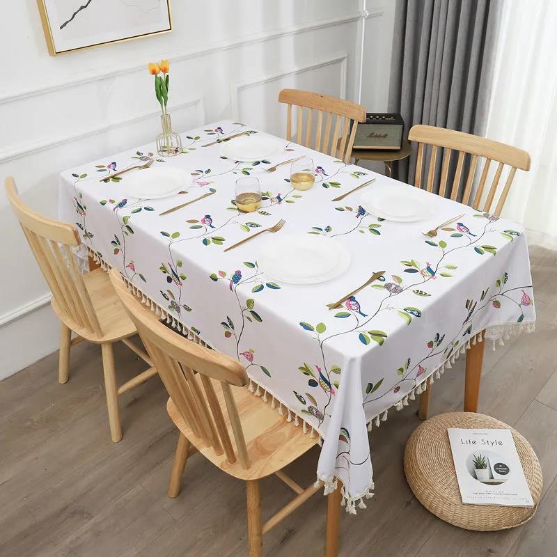 Household Plaid Tablecloth Pastoral Style Rectangular Tablecloth Round Table Cloth