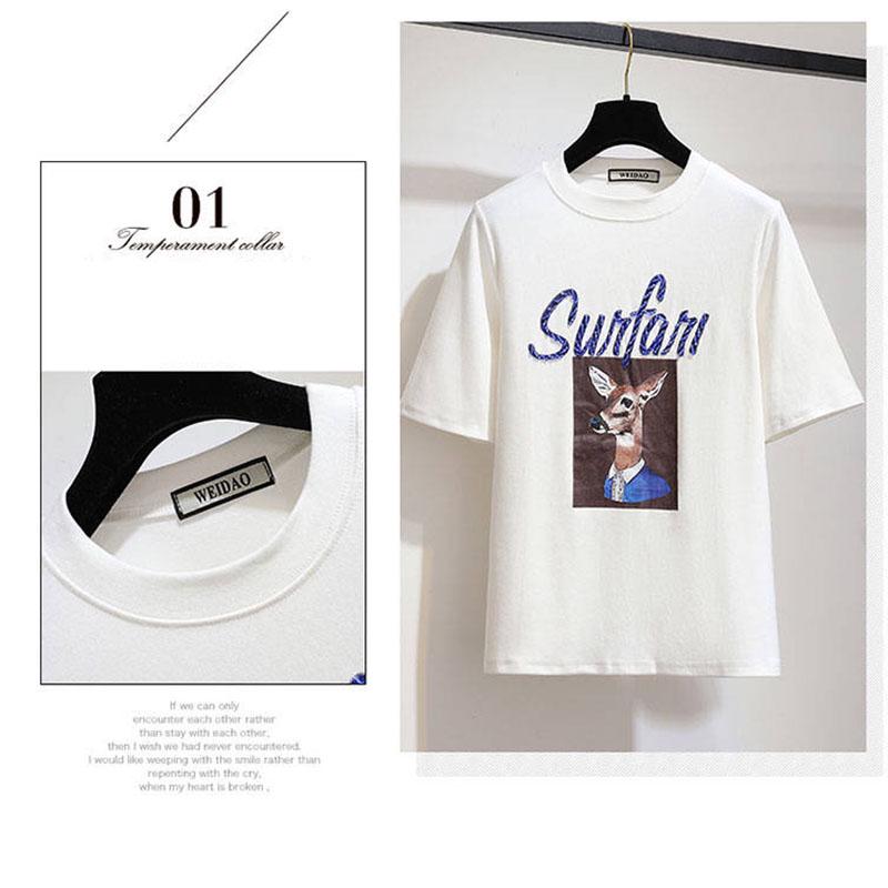 Summer Elegant Skirt Suit Print T-shirt Irregular Mesh Skirt Two-piece Suit Skirt Set