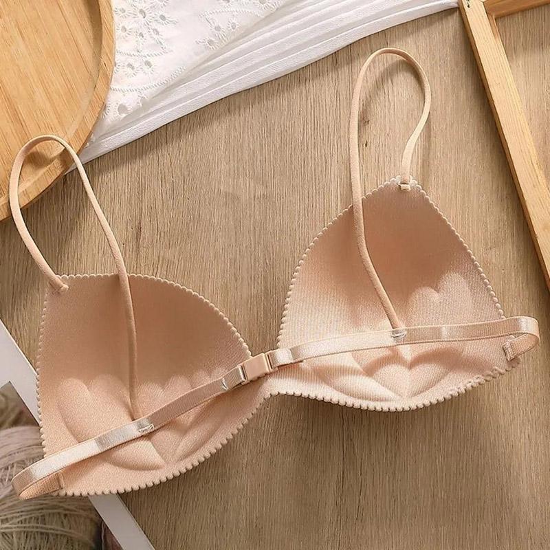 Thin Sexy Triangle Cup One Piece No Steel Ring Sling No Trace Beautiful Back Gathering Anti-sagging Tube Top Women's Underwear Bra