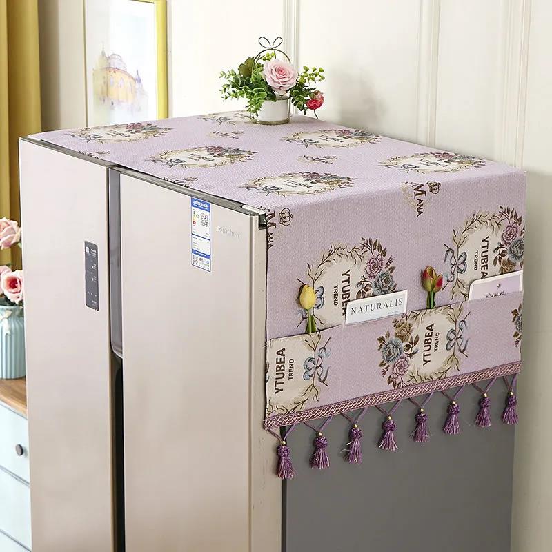 Refrigerator Dust Cover Dust Cloth Cover Cloth Protective Cover Washing Machine Household Appliances Universal Cover Towel