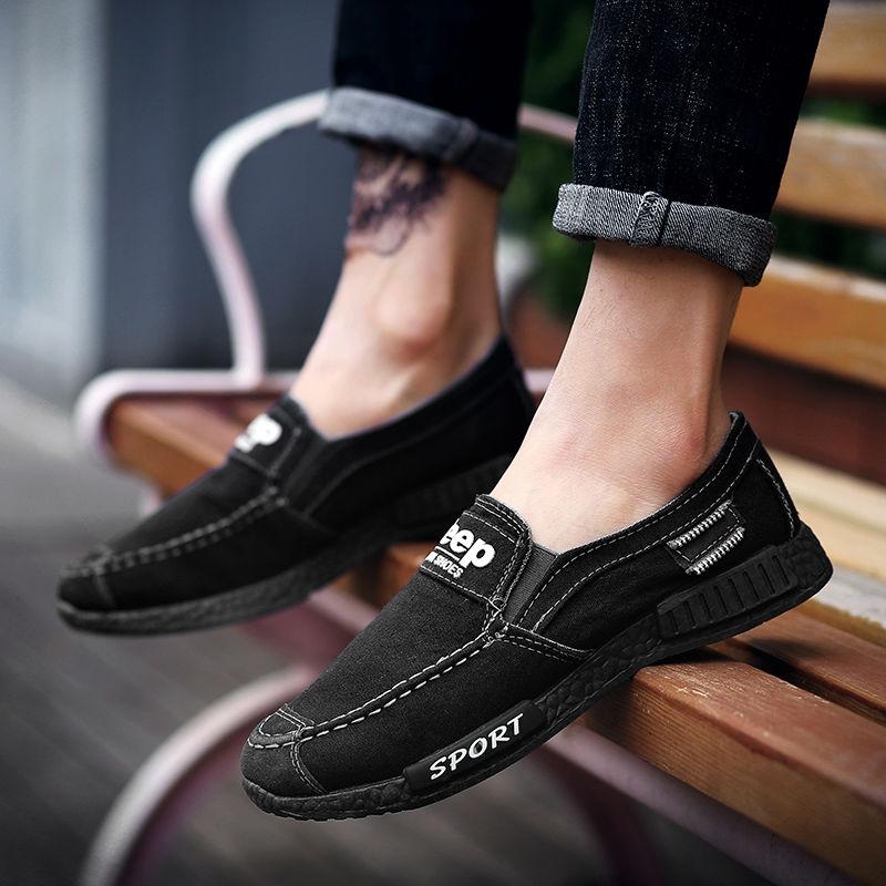 Spring and Summer Non-slip Deodorant Breathable Cloth Shoes Men's Autumn Large Size Casual Canvas Shoes All-match Work Shoes