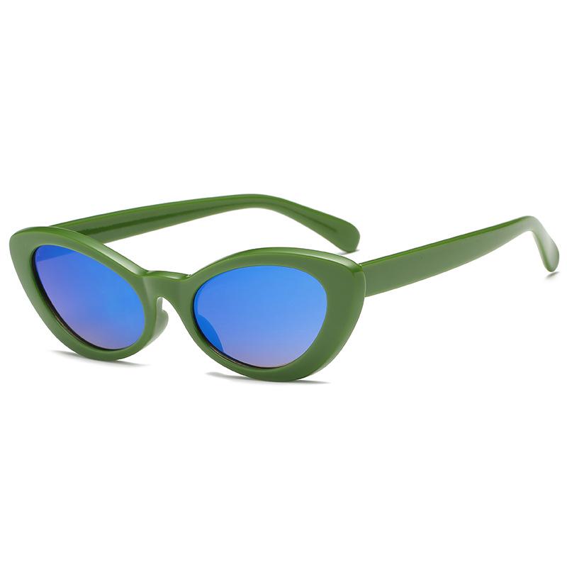 WTEMPO Sunglasses female oval sunshade glasses hand-painted line exquisite grinding tools
