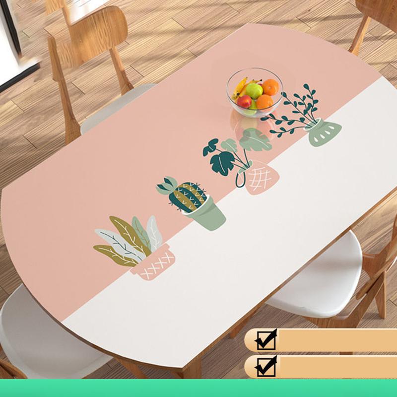 Oval Tablecloth Coffee Table Table Mat Tablecloth Waterproof and Oil-proof Disposable Anti-scald Pvc Table Mat Tablecloth