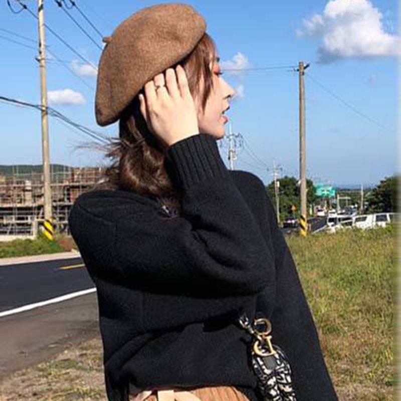 Pofulove Sweater Girl Student Loose Autumn Winter Small Fresh Pullover Bottoming Women Sweaters
