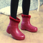 Waterproof and Velvet Snow Boots Women's Work Shoes EVA Warm Dirt-resistant Non-slip Cotton Boots