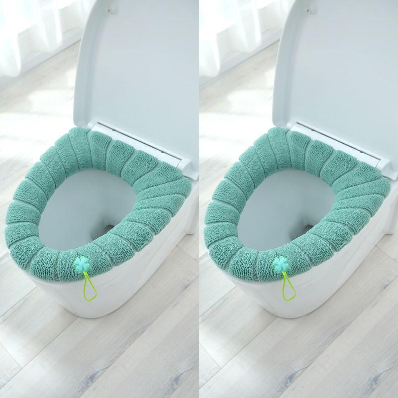 Two Pieces of Universal Toilet Seat Cushion Household Toilet Cover Cushion Thickened In Winter Toilet Cover Toilet Ring Cushion Washable
