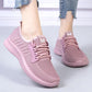 Summer Cloth Shoes Women Flying Woven Breathable Mesh Sports Shoes Flat Casual All-match Net Shoes Soft Sole Shoes