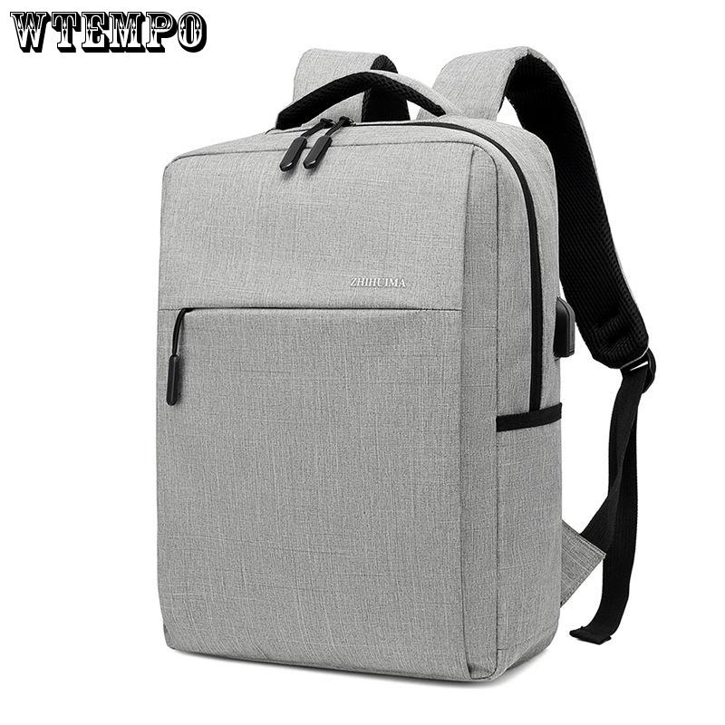 Fashion man laptop backpack usb charging bags large male business travel bag backpack