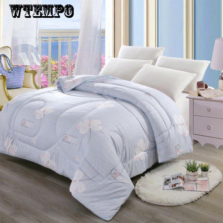 WTEMPO Cotton Quilt Bedding Print Pattern Comfortable Warm Thick Winter Quilt Student Dormitory