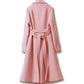 Windbreaker Women's Mid-length Spring and Autumn Slim Fit and Thin Temperament with Lining Coat Simple Women's Coat