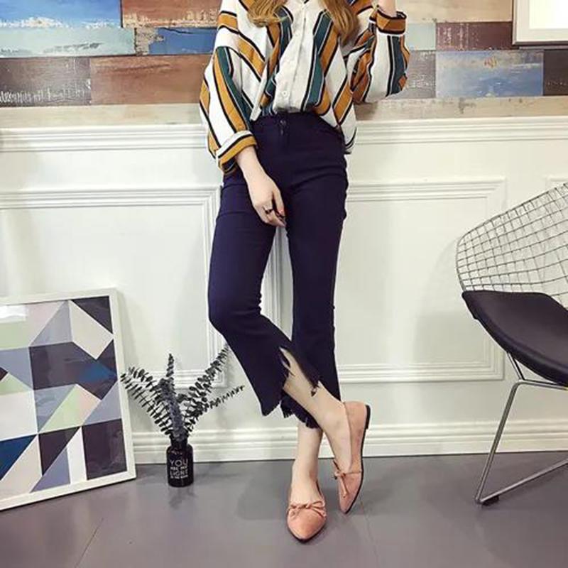 Single Shoes Women's Flat-bottomed Pointed Toe Low-heeled Pumps Bowknot All-match Lazy Shoes Suede Single Shoes Soft and Light