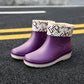 Fashion Plus Velvet Cotton Shoes Women's Waterproof and Warm Short Boots Non-slip Deodorant Flat Shoes