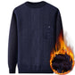 Sweater Men Plus Velvet Thick Winter Round Neck Sweater Middle-aged Men's Warm Bottoming Shirt