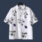 Beach Tees Hawaiian Shirt Half Sleeve T-shirts Plus Size Overshirt Casual Print Undies Button Up Cardigan Men Clothing Summer