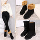 Snow Boots Women's Flat-bottomed Boots Wild Korean Round Head Winter Plus Velvet Thick Warm Boots