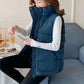 Autumn and Winter Solid Color Casual Down Cotton Vest Korean Version Loose Large Size Stand Collar Thickened Female Jacket