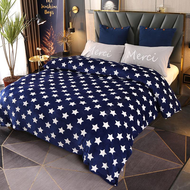 Flannel Blanket Coral Fleece Blanket Fleece Sheet Cover Blanket Four Seasons Universal Multi-Size Single Double Student Dormitory Sheets
