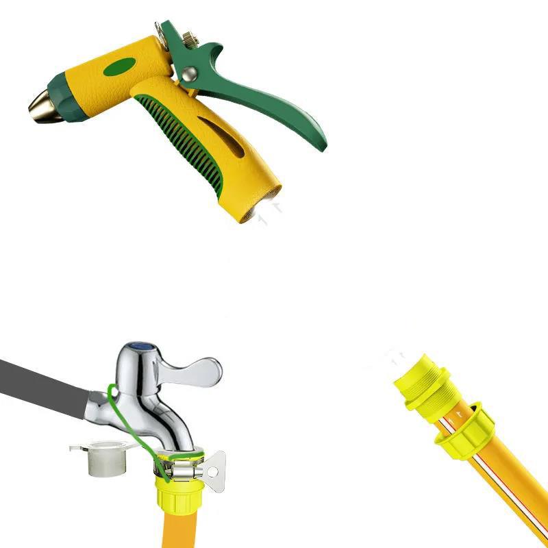High Pressure Water Gun Set 5/10/15/20m Explosion-proof Hose Car Wash Gun Household Portable Watering Gun Watering Tool