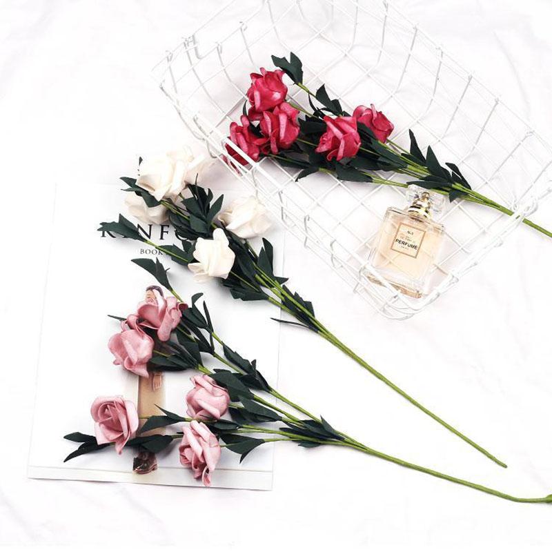 Simulation Foam Rose Fake Bouquet Living Room Flower Arrangement Fake Flower Desktop Decoration Photo Hand Stick Flower
