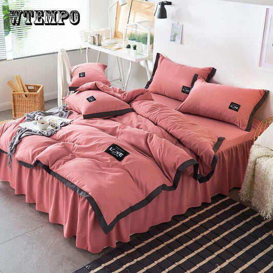 Egypt cotton satin Princess Bedding Set Embroidery Inlaid jewelry Duvet cover set Bed Sheet