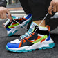 Fall Fashion High-top Men's Shoes Casual All-match Sneakers Colorful Trendy Shoes