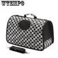 Cat Pattern Blue Dog Carrier Bag Portable Cats Handbag Foldable Travel Bag Puppy Carrying Pet Bags
