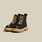 Yellow Martin Boots Women's Trendy Women's Winter Thick-soled Chelsea Short Boots Increase Snow Boots British Style Plus Velvet Boots