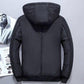 White Duck Down Men's Down Jacket Winter Fashion Trend Stand-up Collar Shiny Face Slim Black Jacket