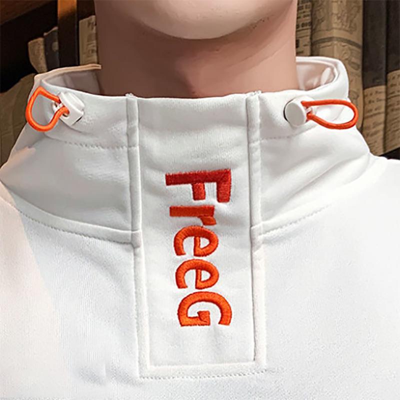 Youth Turtleneck Sweater Men's Autumn Long Sleeve Sweatshirts Trend Casual Loose Pullover Sweater Outerwear