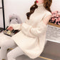 Off-the-shoulder High-neck Careful Machine Sweater Women Autumn and Winter Loose Tops, Fashionable Casual Coat