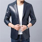 Fashion High-end Men's Leather Jacket Autumn and Winter Fashion Trend Slim Plus Cashmere Warm Sheepskin Jacket