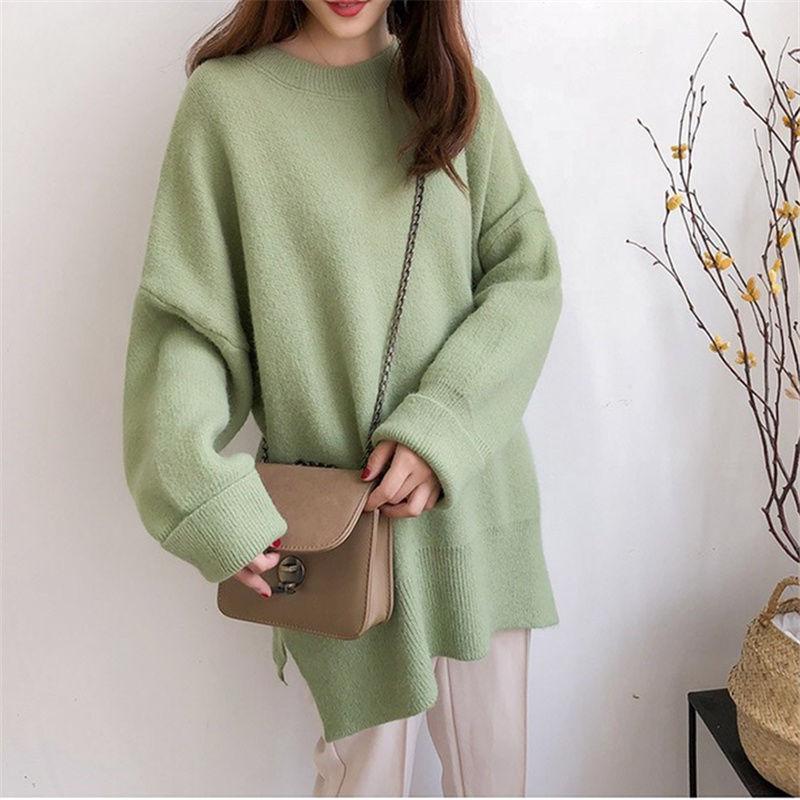 Pofulove autumn and winter new student lazy wind sweater women loose net red large size sweater shirt