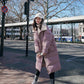 Cotton Jacket Female Ins Tide Winter Mid-length Korean Version of Loose Cotton Clothing Thickened Student Bread Clothing