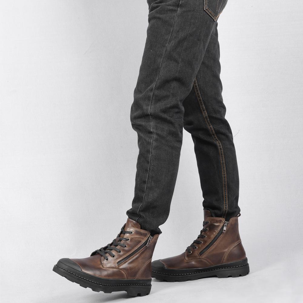 Natural Cowhide Men's Boots Handmade Retro Men's Leather Boots Leather Men's Shoes