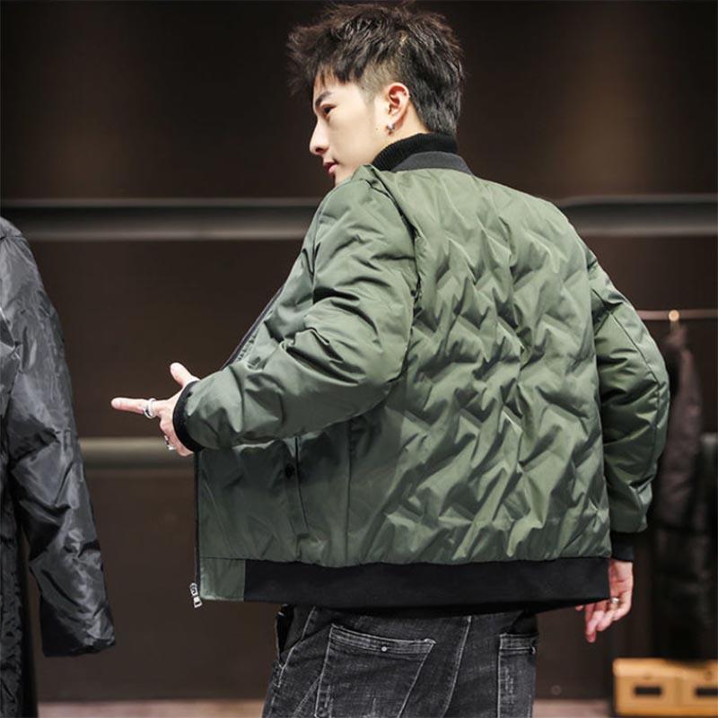 Winter Lightweight Down Jacket Men's Baseball Collar Short Slim Youth Trend Plus Size Thick Coat