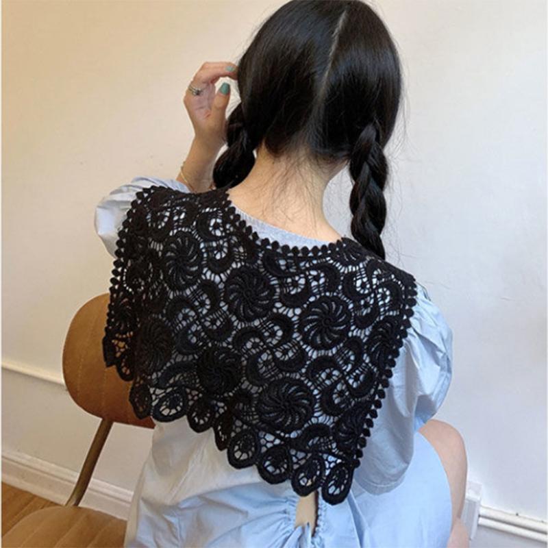 WTEMPO Summer Knitting Little Shawl Women's Thin Solid Color Knotted Lace Neckties Sun Protection Warm Shawl