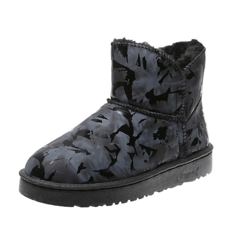 Snow Boots Autumn and Winter Students All-match Short Boots Plus Velvet Warm Cotton Shoes Casual Shoes
