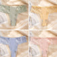 4Pcs/Set Female Lace Seamless Charming Underpants Women's Large Size Thong Low Waist Sports Girl's Solid Color Briefs