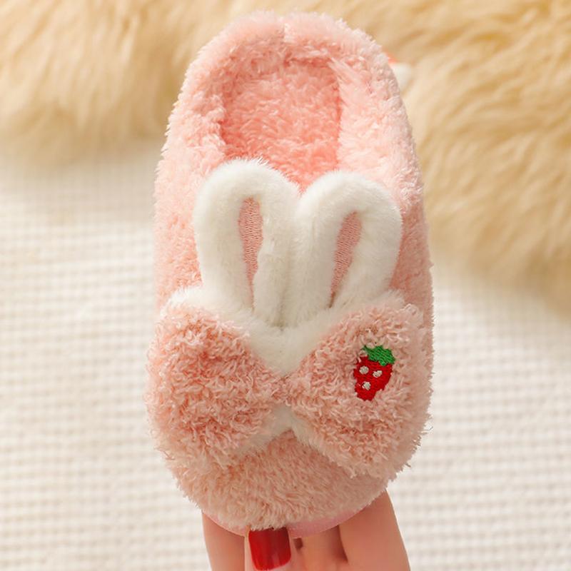 Winter Children's Cotton Slippers Indoor Non-slip Home Slippers Warm Plush Baby Slippers